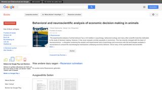 
                            10. Behavioral and neuroscientific analysis of economic decision making ...