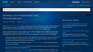 
                            3. Beheben von Installations- und Patchproblemen - Blizzard ...