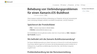 
                            8. Behebung von Verbindungsproblemen für einen Xamarin.iOS ...