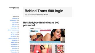 
                            2. Behind Trans 500 login – Shemale & Tranny Passwords