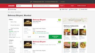 
                            4. Behrouz Biryani, Mumbai - Zomato