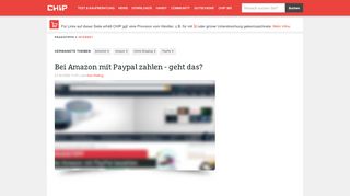 
                            3. Bei Amazon mit Paypal zahlen - geht das? - CHIP