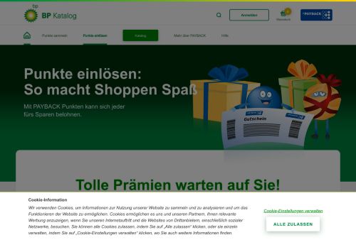 
                            9. Bei BP PAYBACK Punkte für Prämien einlösen - BP Katalog