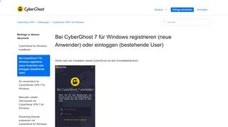 
                            8. Bei CyberGhost 7 für Windows registrieren (neue ... - CyberGhost VPN
