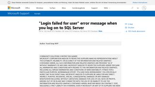 
                            2. bei der Anmeldung bei SQL Server - Microsoft Support