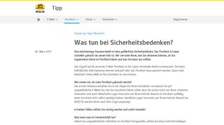 
                            8. Bei Fremdzugriffen richtig handeln | WEB.DE Tipp