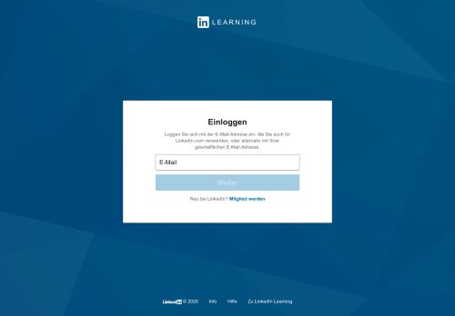
                            4. bei LinkedIn Learning! Loggen Sie sich mit denselben Login-Daten