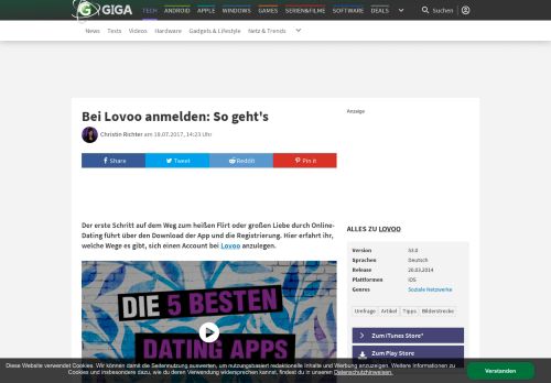 
                            13. Bei Lovoo anmelden: So geht's – GIGA