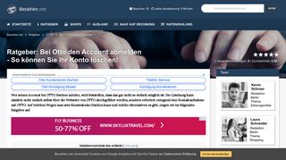 
                            11. Bei OTTO Account löschen - Bezahlen.net