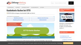 
                            5. Bei OTTO Konto löschen - Zahlungsmittel.org