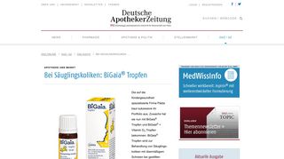 
                            10. Bei Säuglingskoliken: BiGaia® Tropfen - Deutsche Apotheker Zeitung