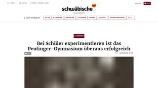 
                            5. Bei Schüler experimentieren ist das Peutinger-Gymnasium überaus ...