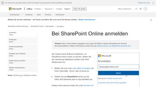 
                            6. Bei SharePoint Online anmelden - SharePoint - Office Support