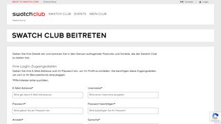 
                            3. Bei Swatch.com registrieren - Swatch Club - Swatch® Schweiz