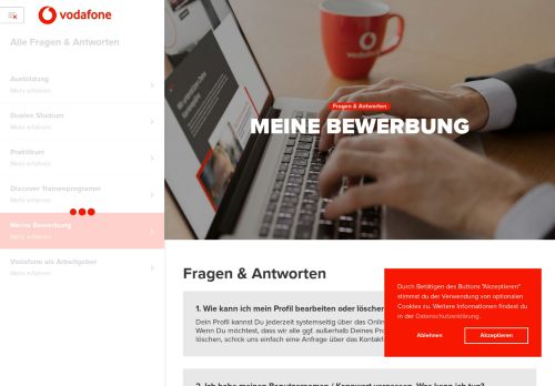 
                            11. Bei Vodafone bewerben