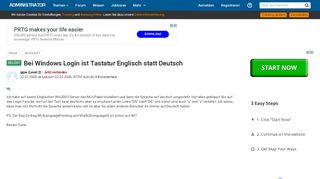 
                            2. Bei Windows Login ist Tastatur Englisch statt Deutsch - Administrator