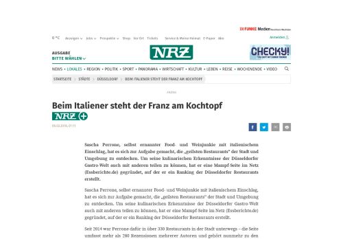 
                            13. Beim Italiener steht der Franz am Kochtopf | nrz.de | Düsseldorf