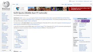 
                            8. beIN Sports (Middle East TV network) - Wikipedia
