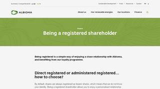 
                            13. Being a registered shareholder | Albioma | Our nature is full of energy