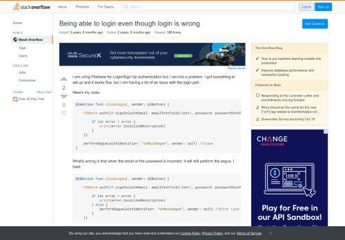 
                            8. Being able to login even though login is wrong - Stack Overflow