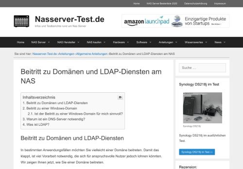 
                            4. Beitritt zu Domänen und LDAP-Diensten am NAS › Nasserver-Test.de