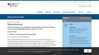 
                            9. Bekanntmachung Richtlinie zur Förderung von Zuwendungen ... - BMBF