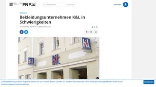
                            11. Bekleidungsunternehmen K&L in Schwierigkeiten - Pnp