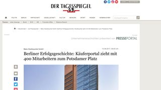 
                            2. Beko Käuferportal GmbH: Berliner Erfolgsgeschichte: Käuferportal ...