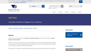 
                            4. Bel-First - Infos sociétés Belgique + Luxembourg | BvD - Bureau van Dijk
