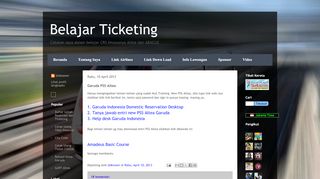 
                            6. Belajar Ticketing: Garuda PSS Altea