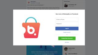 
                            8. BelanjaQu - Kamu tidak bisa login ke BelanjaQu ? - Kami... | Facebook