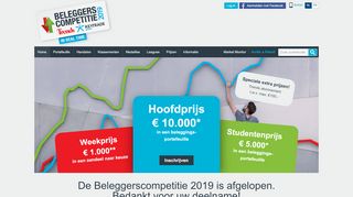 
                            12. Beleggerscompetitie 2019: Homepage