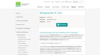 
                            2. Belegtransfer V. 3.5 - Datev