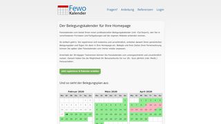 
                            13. Belegungskalender für Ferienwohnungen - Homepage Belegungsplan