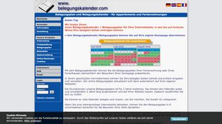 
                            8. Belegungskalender für Ihre Ferienwohnung Belegungsplan