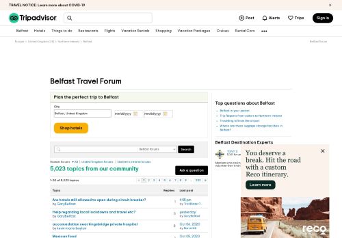 
                            5. Belfast Forum, Travel Discussion for Belfast, United Kingdom ...