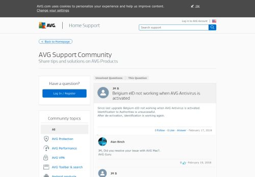 
                            13. Belgium eID not working when AVG Antivirus is activated | AVG