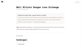 
                            13. Beli Bitcoin Dengan Luno Exchange - Aiman Baharum