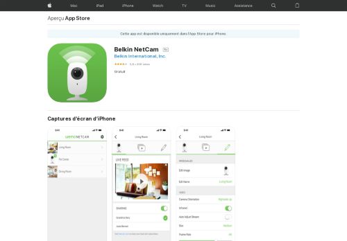 
                            4. Belkin NetCam dans l'App Store - iTunes - Apple