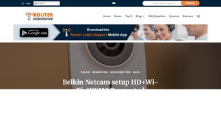 
                            7. Belkin Netcam setup HD+Wi-Fi+WEMO Supported - Router Login ...