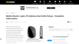 
                            10. Belkin Router Login, IP Address and Initial Setup – Complete Information