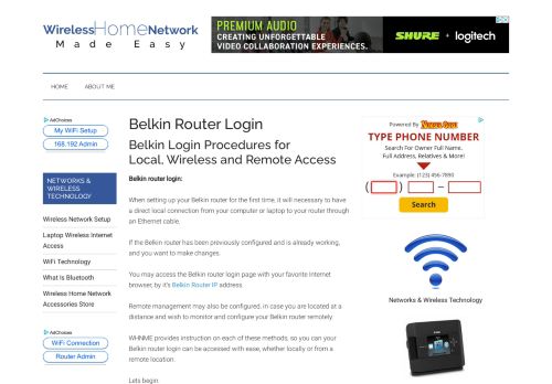 
                            4. Belkin Router Login - Wireless Home Network Made Easy