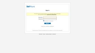 
                            7. Bell Aliant NextGen Home Security - Sign In