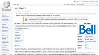 
                            11. Bell Fibe TV - Wikipedia