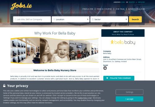
                            11. Bella Baby Careers, Bella Baby Jobs in Ireland jobs.ie