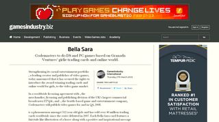 
                            13. Bella Sara | GamesIndustry.biz