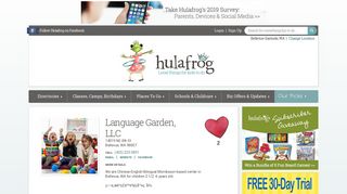 
                            7. Bellevue-Eastside, WA Hulafrog | Language Garden, LLC