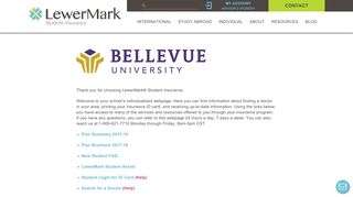 
                            13. Bellevue University - International Student Health Insurance