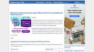 
                            9. Bellsouth.net Email Sign In and Account Login - Online Log in Tips