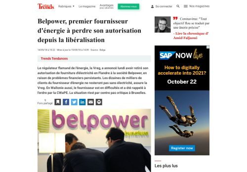 
                            4. Belpower, premier fournisseur d'énergie à perdre son autorisation ...